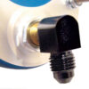 KING RACING PRODUCTS Oil Pressure Fitting #4 90 Deg Black 2176