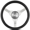 LECARRA STEERING WHEELS Steering Wheel Newstalgi c Banjo Pol. w/Blk Wrap 55301
