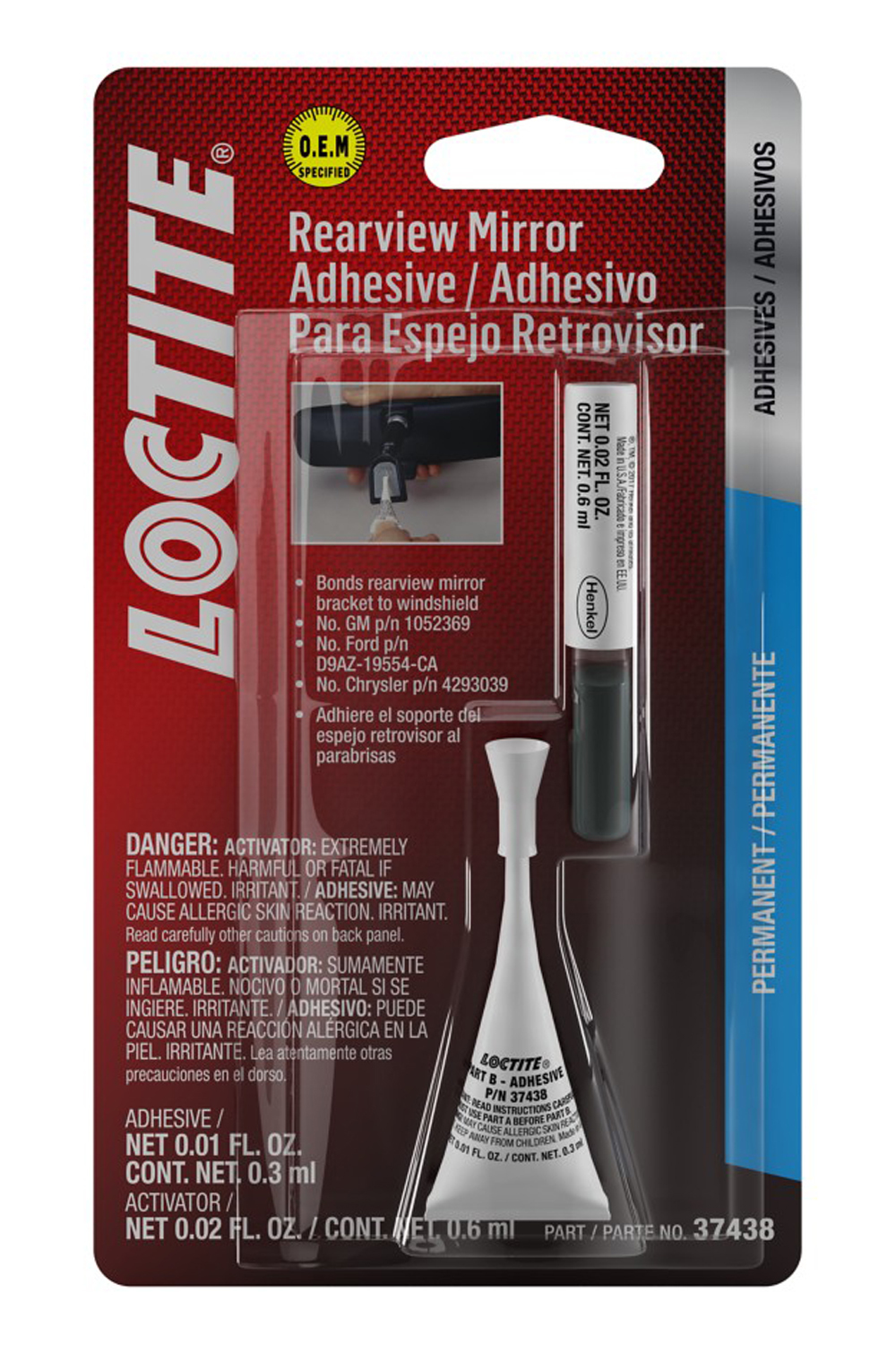 LOCTITE Rearview Mirror Adhesive Kit 487865