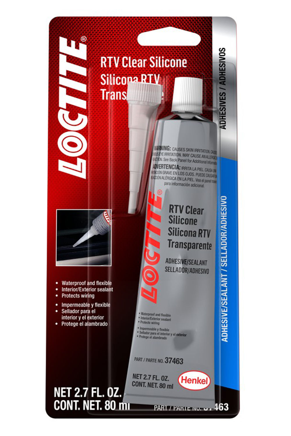 LOCTITE RTV Clear Silicone Adhesive 80ml/2.7oz 491981