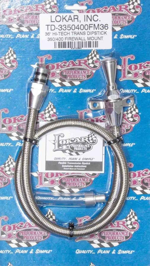 LOKAR 36in Trans Dipstick 350/400 Firewall Mount TD-3350400FM36