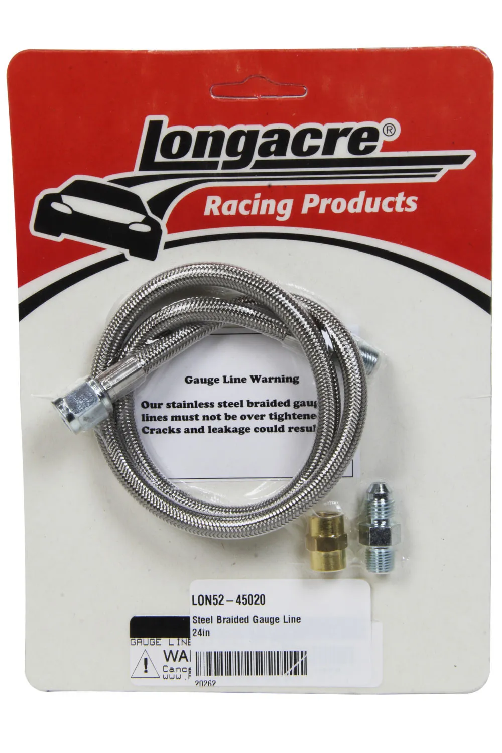 LONGACRE Steel Braided Gauge Line 24in 52-45020