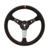 LONGACRE Steering Wheel 15in Dished Suede Blk Spokes 52-56797