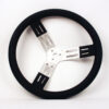 LONGACRE 15in Steering Wheel Blk Alum Smooth Grip 52-56801