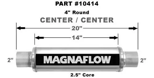 MAGNAFLOW PERF EXHAUST Stainless Steel Muffler 10414