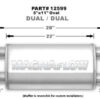 MAGNAFLOW PERF EXHAUST Muffler Stainless 3in Dual In/Out 12599