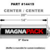 MAGNAFLOW PERF EXHAUST Stainless Bullet Muffler 3in In/Out 14419