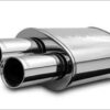 MAGNAFLOW PERF EXHAUST Stainless Muffler 2.25in In / Dual 3in Tips Out 14815
