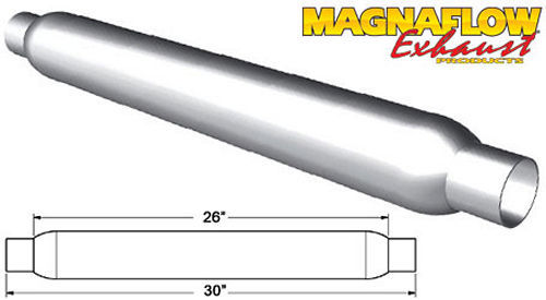 MAGNAFLOW PERF EXHAUST Glass Pack Muffler 2in Aluminized Large 18144