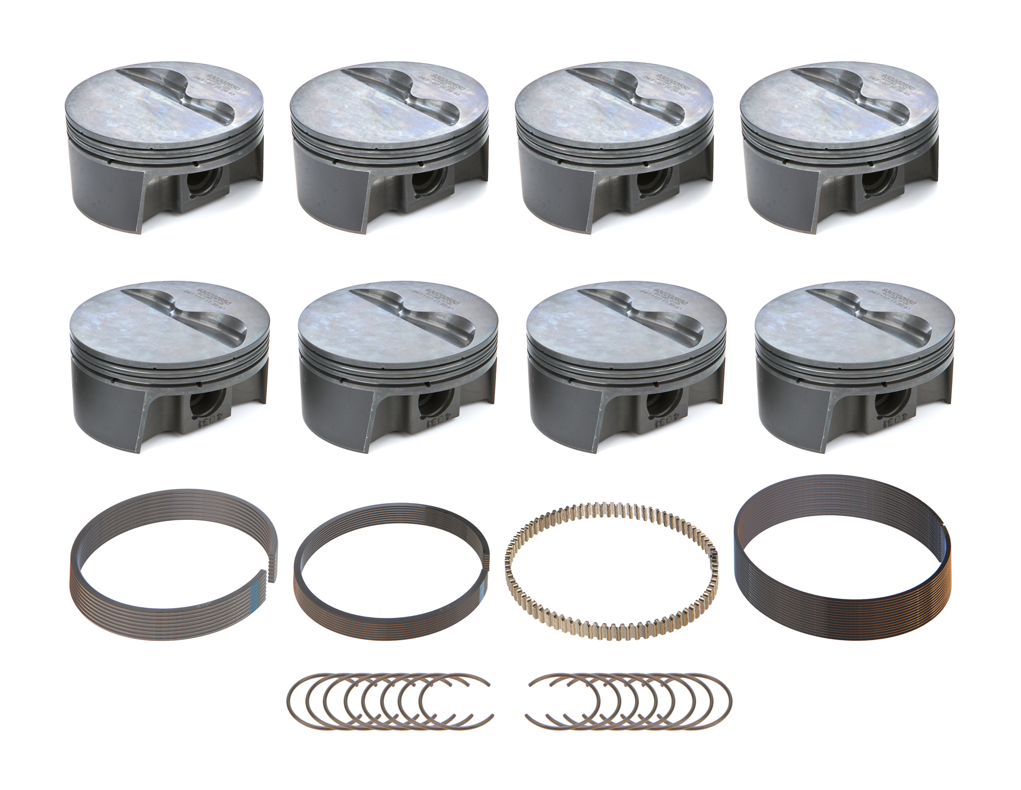 MAHLE PISTONS SBC PowerPak FT Piston Set 4.050 Bore -4.1cc 930202650