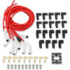 MALLORY Pro Sidwinder Plug Wire Set w/Ceramic Boots Red 947C