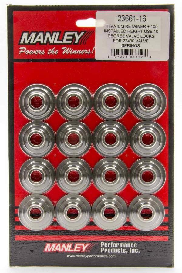 MANLEY 10 Degree Titanium Valve Spring Retainers +.100 23676-16