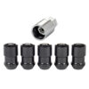 MCGARD Wheel Locks 5Pcs. 97-19 Jeep JK/TJ 1/2-20 Black 24548