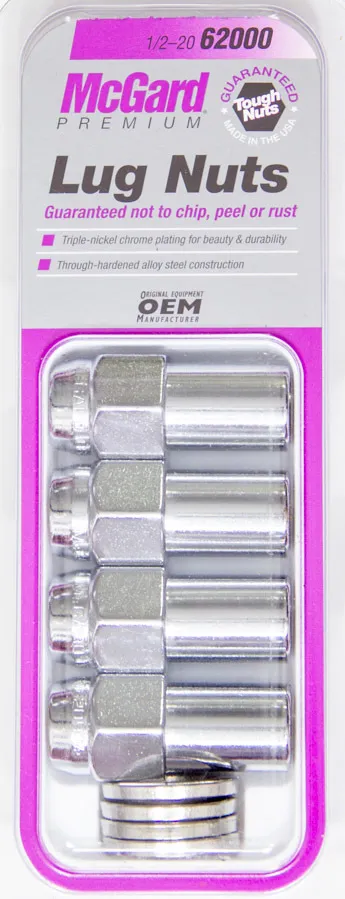 MCGARD LUG NUT 1/2 LONG SHANK (4) 62000