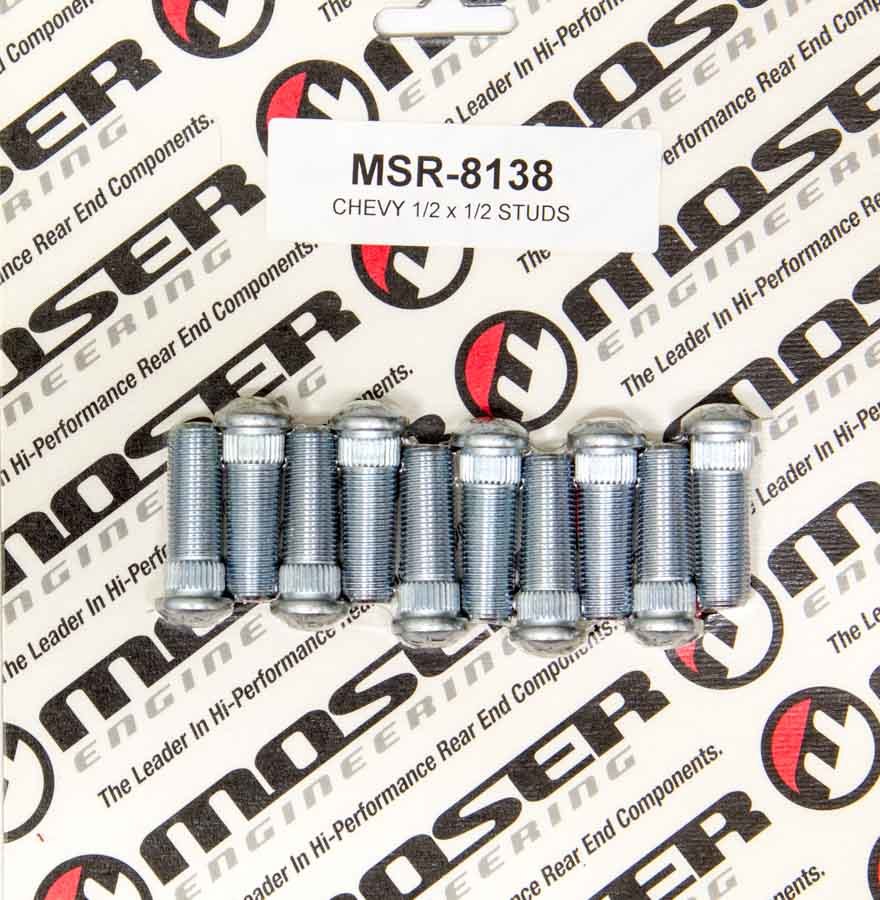 MOSER ENGINEERING 1/2-20 x 1-1/2 Wheel Studs (10pk) .530 Knurl 8138