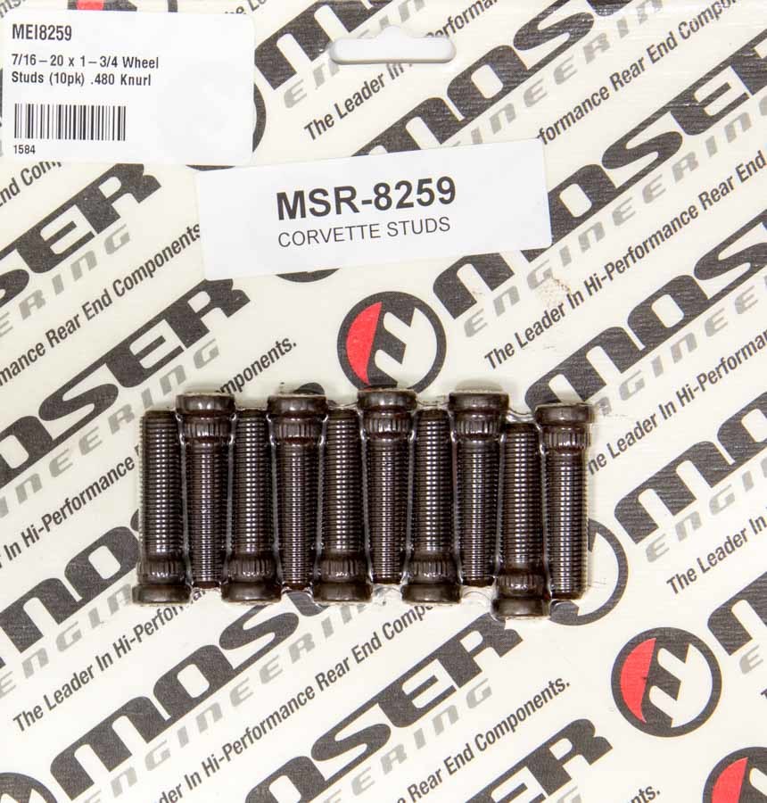 MOSER ENGINEERING 7/16-20 x 1-3/4 Wheel Studs (10pk) .480 Knurl 8259