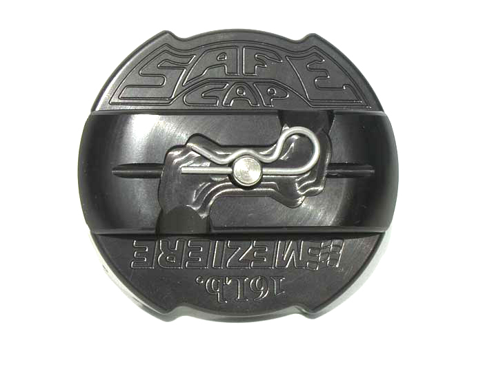 MEZIERE 16lb. Safecap Radiator Cap - Black Anodized WCC301