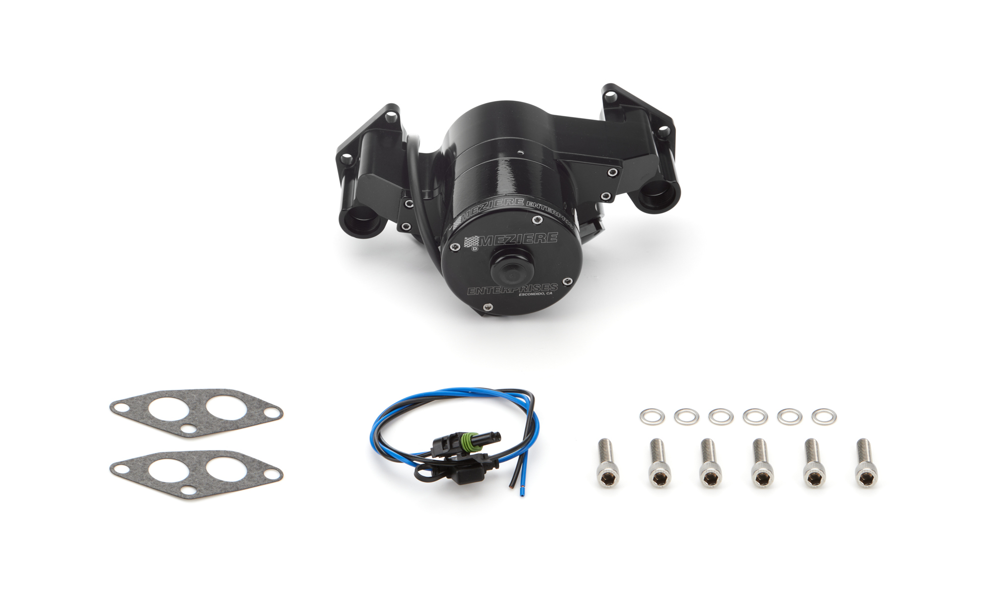 MEZIERE BBM Billet Water Pump Hi-Flow Elec. Rev Flow WP307S