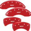 MGP CALIPER COVER 05-10 Mustang Caliper Covers Red 10197SMGPRD