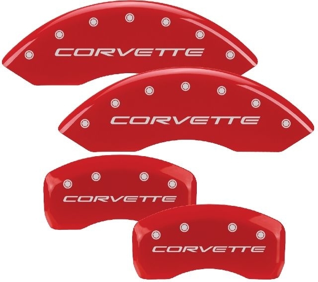 MGP CALIPER COVER 97- Corvette C5/C6 Caliper Covers Red 13007SCV5RD