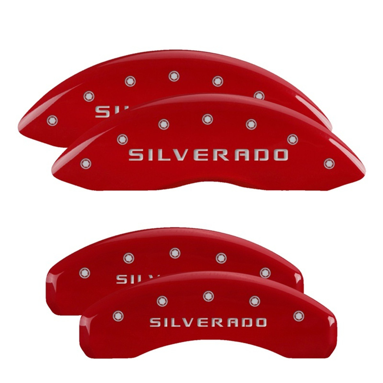MGP CALIPER COVER Set of 4 Caliper Covers Engraved Front and Rear 14252SSILRD