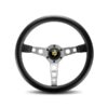 MOMO AUTOMOTIVE ACCESSORIES Prototipo Steering Wheel Leather Silver Spoke PRO35BK0S