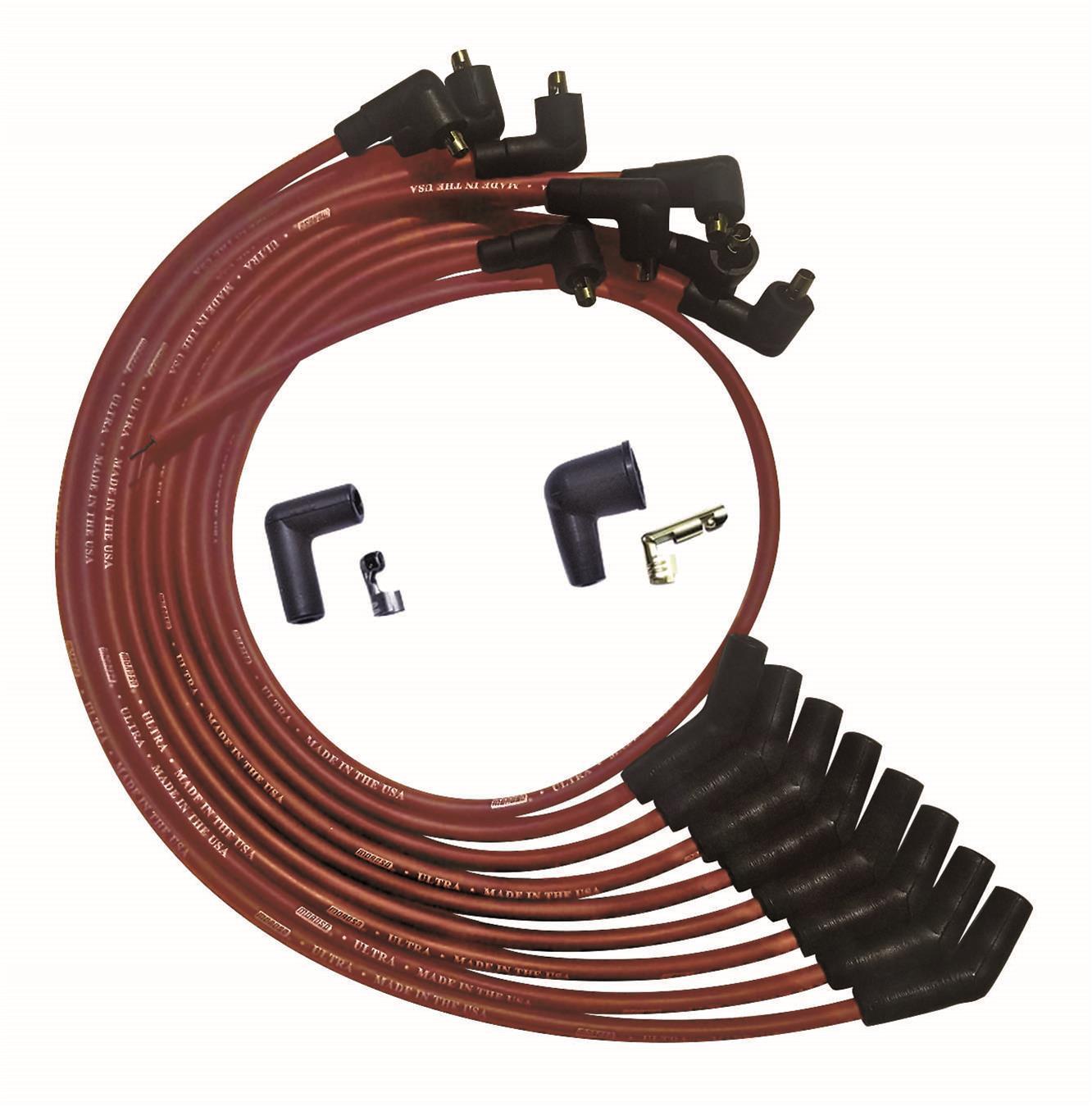 Moroso Ultra Plug Wire Set SBF 260-302 Red Moroso Ultra Plug Wire Set SBF 260-302 Red