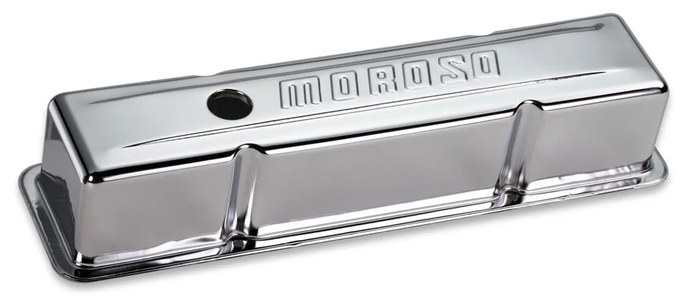 MOROSO Chrome B/E Valve Covers SBC Tall w/o Baffle 68102