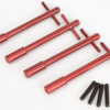 MOROSO Valve Cover Wing Nuts 4pk 1/4-20 Tall Red 68605