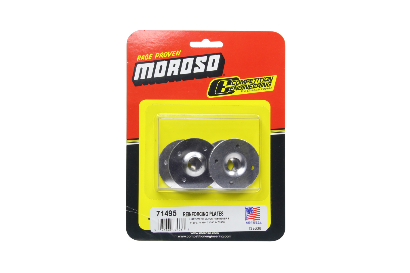 Moroso 71495 Fastener Reinforcing Plates – Aluminum, 1.75 Inch Diameter (Set Of 10)
