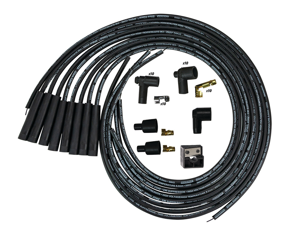 MOROSO Blue Max Ignition Wire Set - Black 73232