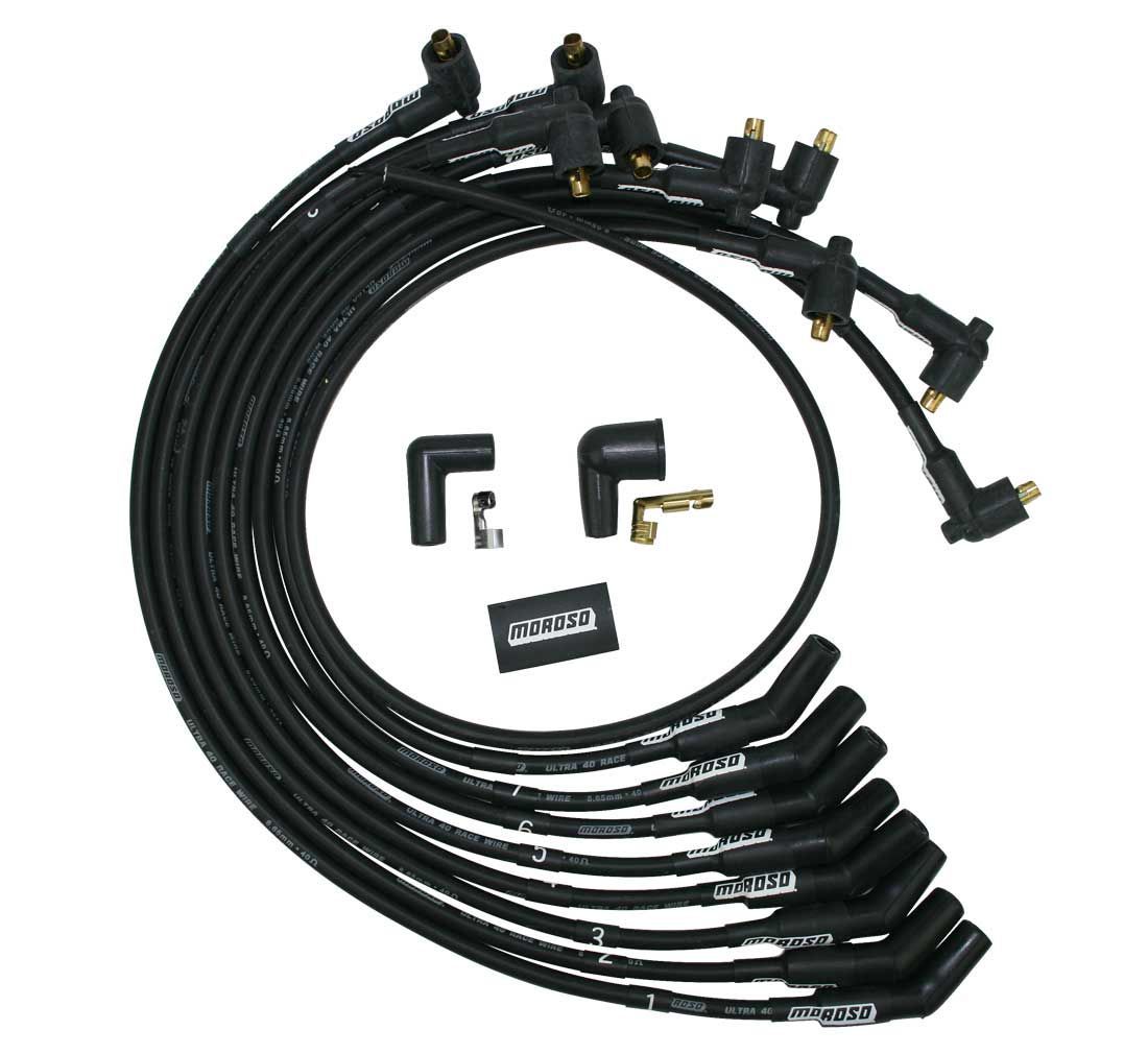MOROSO Ultra 40 Plug Wire Set SBF 302 Un-Sleeved Blk 73719