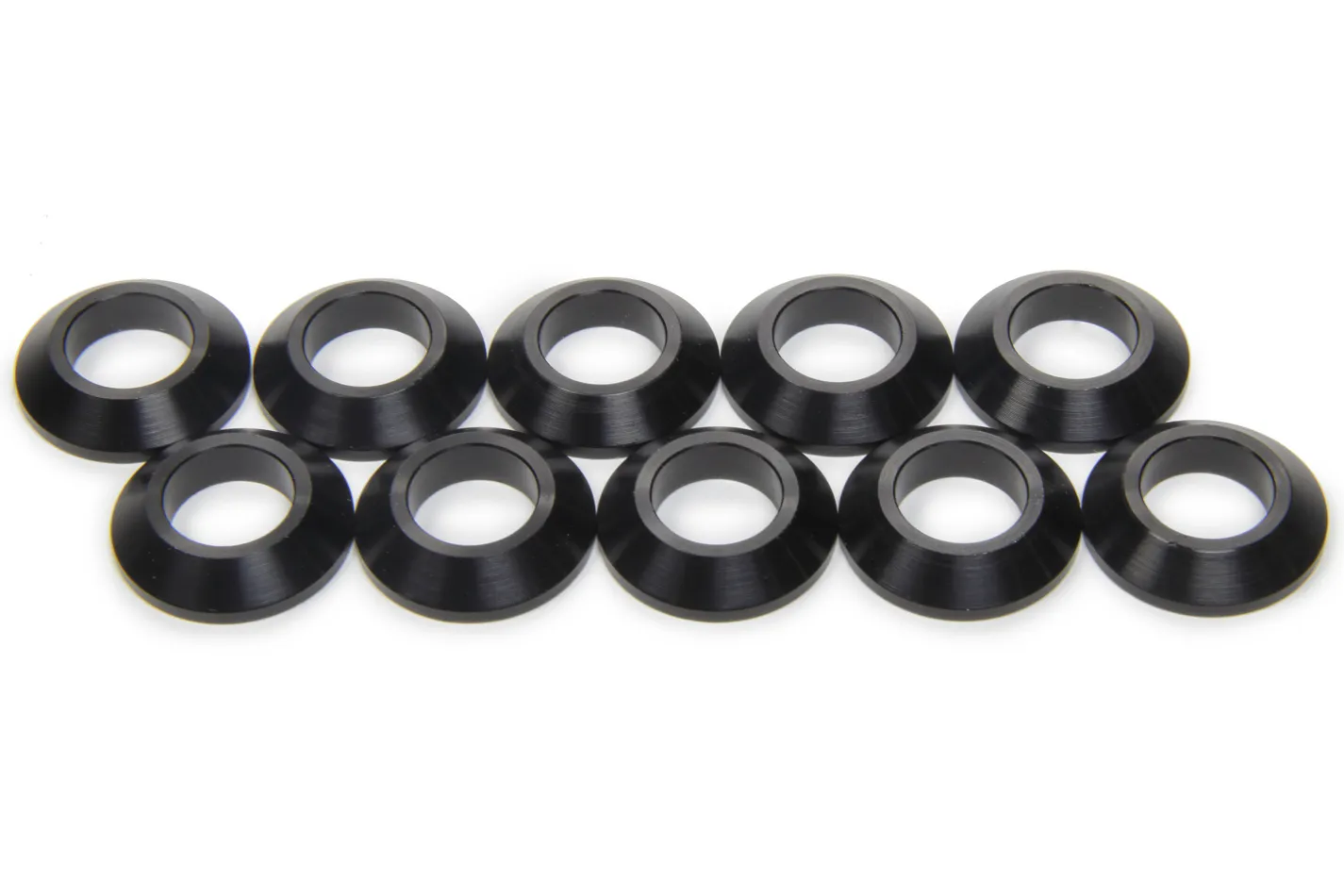 MPD RACING 1in Cone Spacer 10 pack Aluminum - Black MPD41006