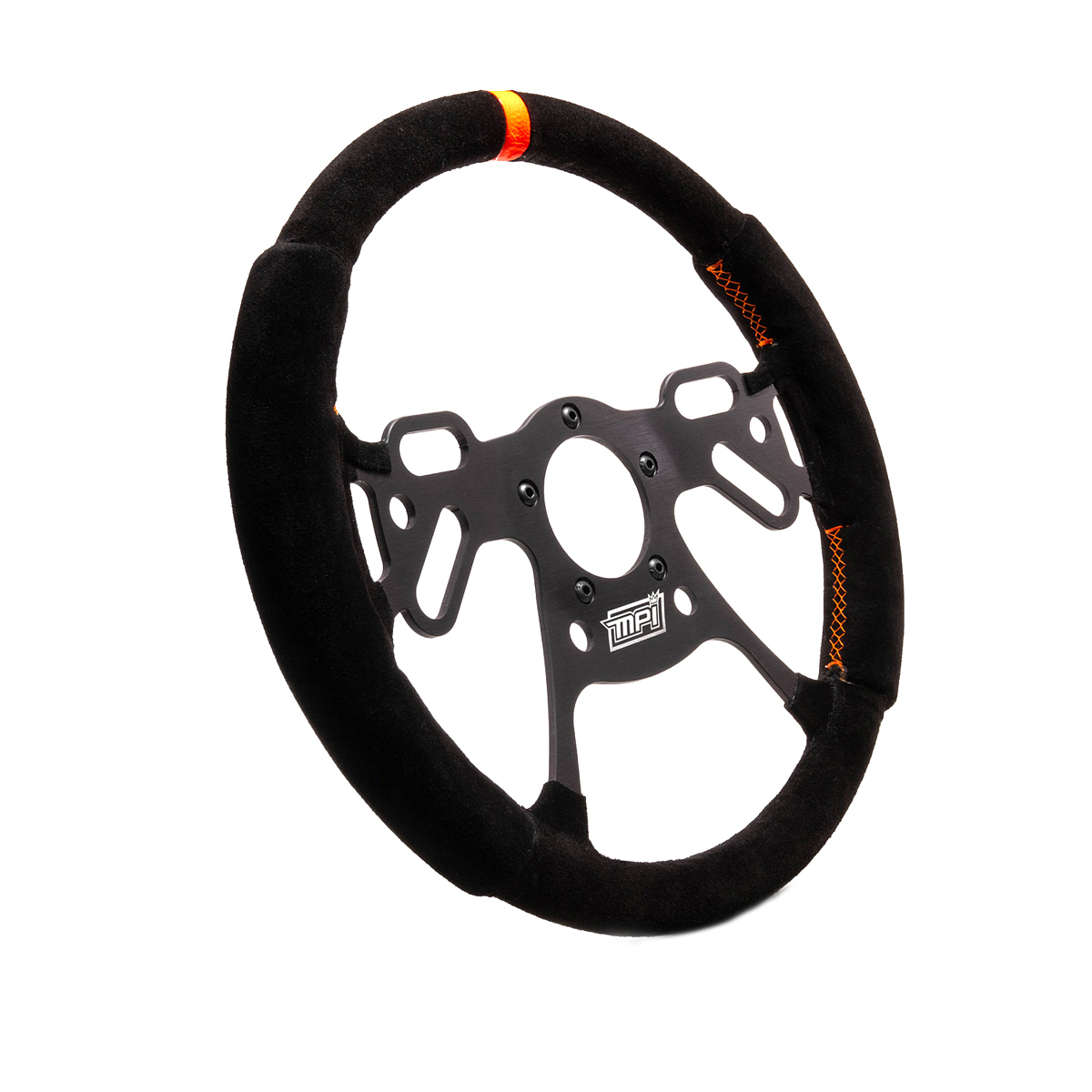 MPI USA Drag Steering Wheel 12in Suede Pad Switch Holes MPI-DRG2-12