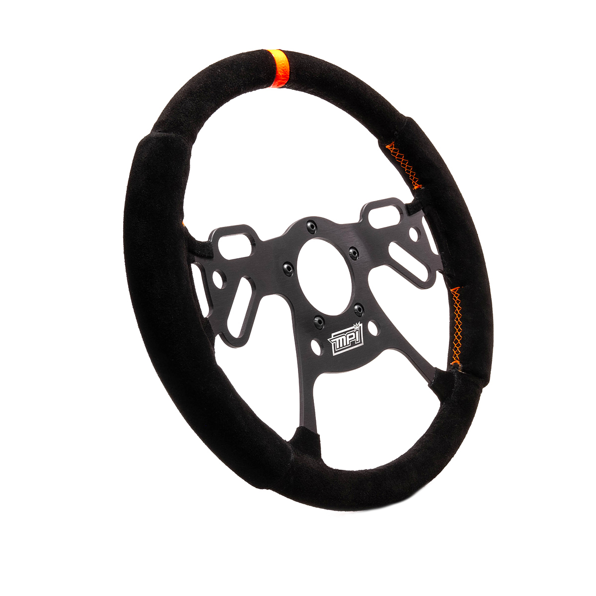 MPI USA Drag Steering Wheel 13in Suede Pad Switch Holes MPI-DRG2-13