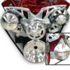 MARCH PERFORMANCE SBC Style Track Pulley Set w/Power Steering 21155