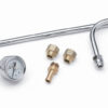 MR. GASKET Chrome Fuel Line w/Press Gauge (Demon Carbs) 1576