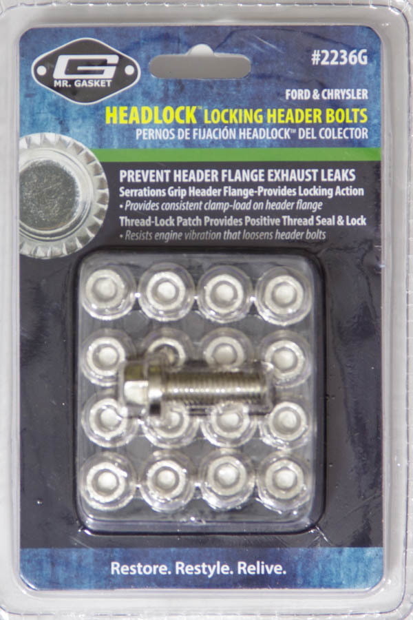 MR. GASKET Locking Header Bolt Kit 8mm x 1.25 x 1.0mm 17pk 2236G