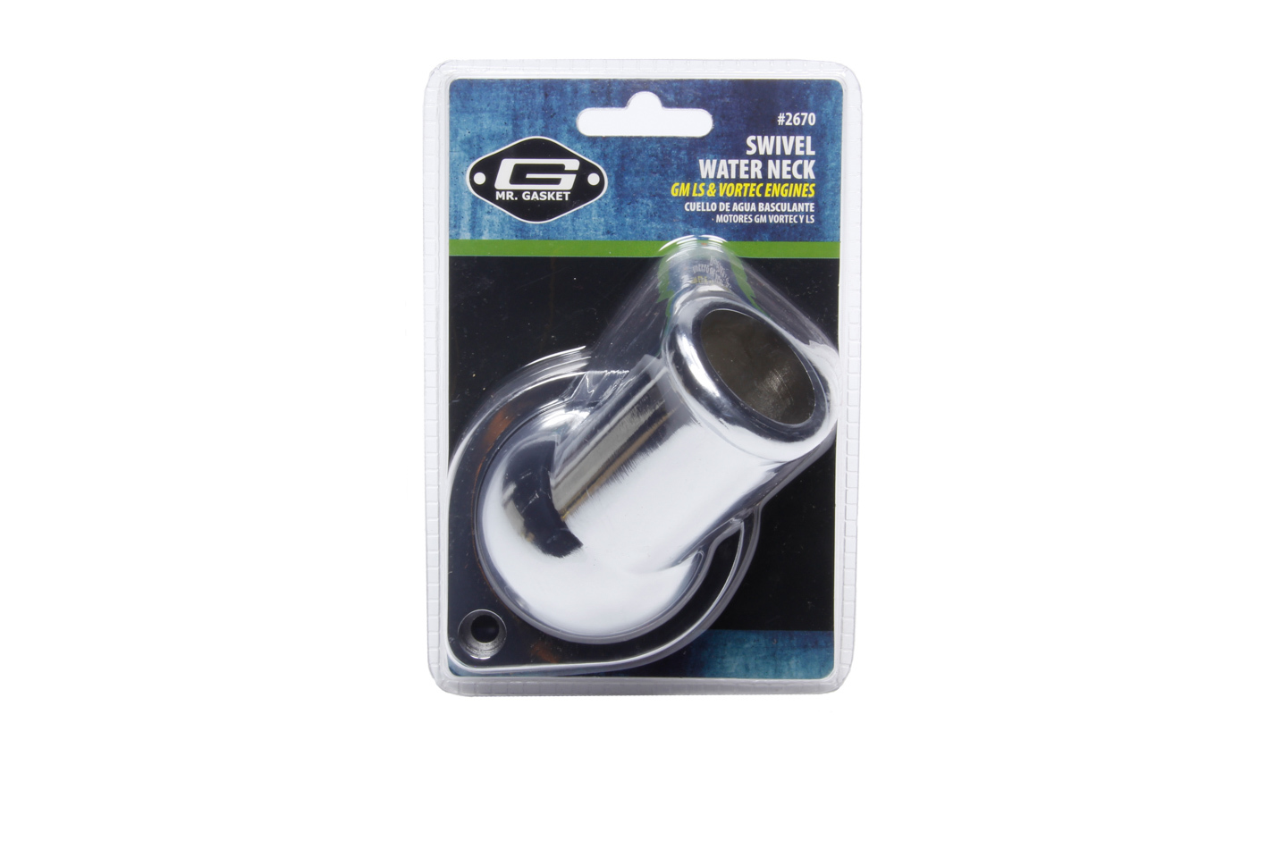 MR. GASKET Water Neck GM LS Swivel Style 97-Up 2670