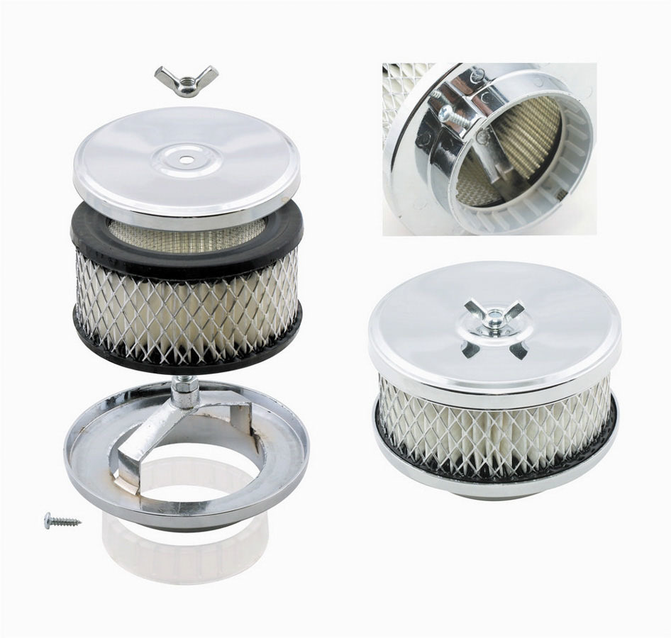 MR. GASKET 4in Chrome Air Cleaner 4354
