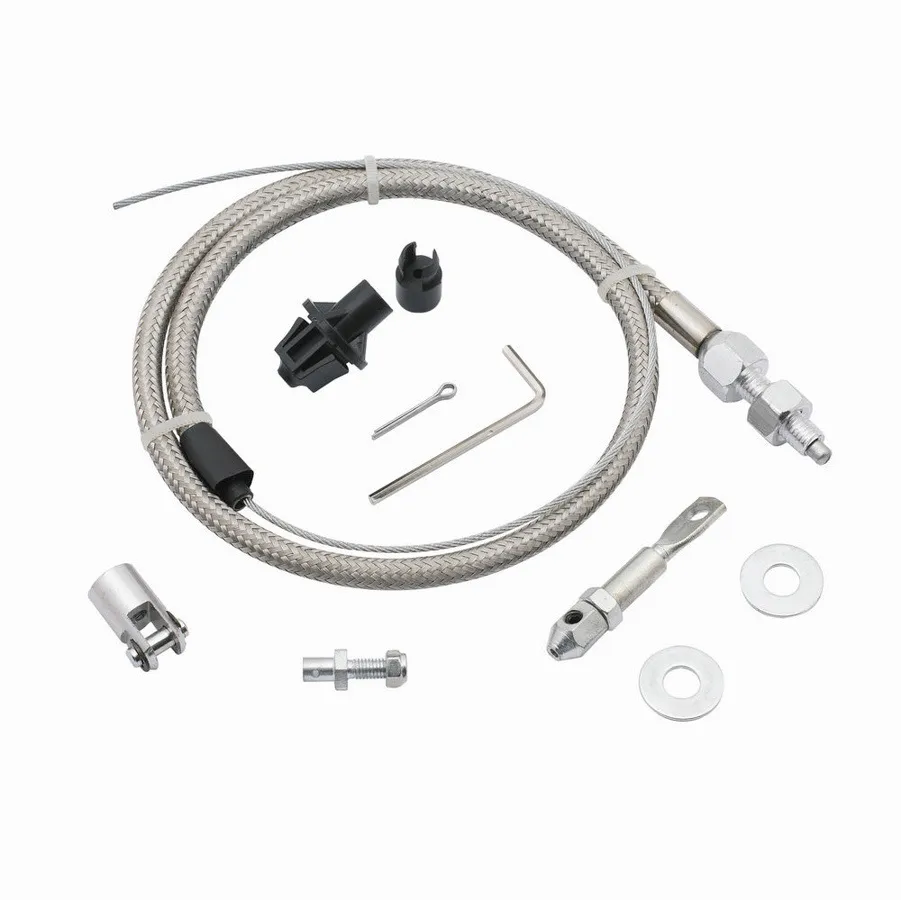 MR. GASKET Throttle Cable Kit - Steel Braided style 5657