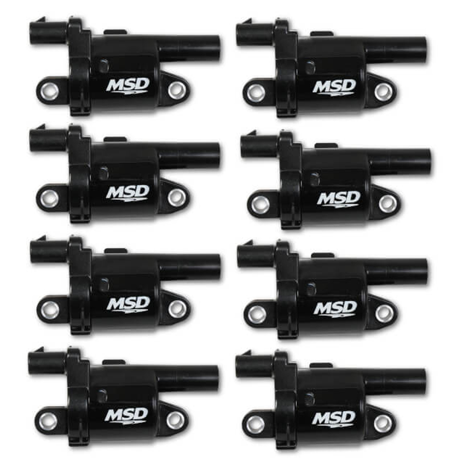 MSD IGNITION Coil Black Round GM V8 2014-Up 8pk 826883