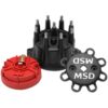 MSD IGNITION Distributor Cap & Rotor Kit Small Diameter Black 84317