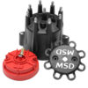 MSD IGNITION Distributor Cap & Rotor Kit Chevy V8 HEI Black 84336