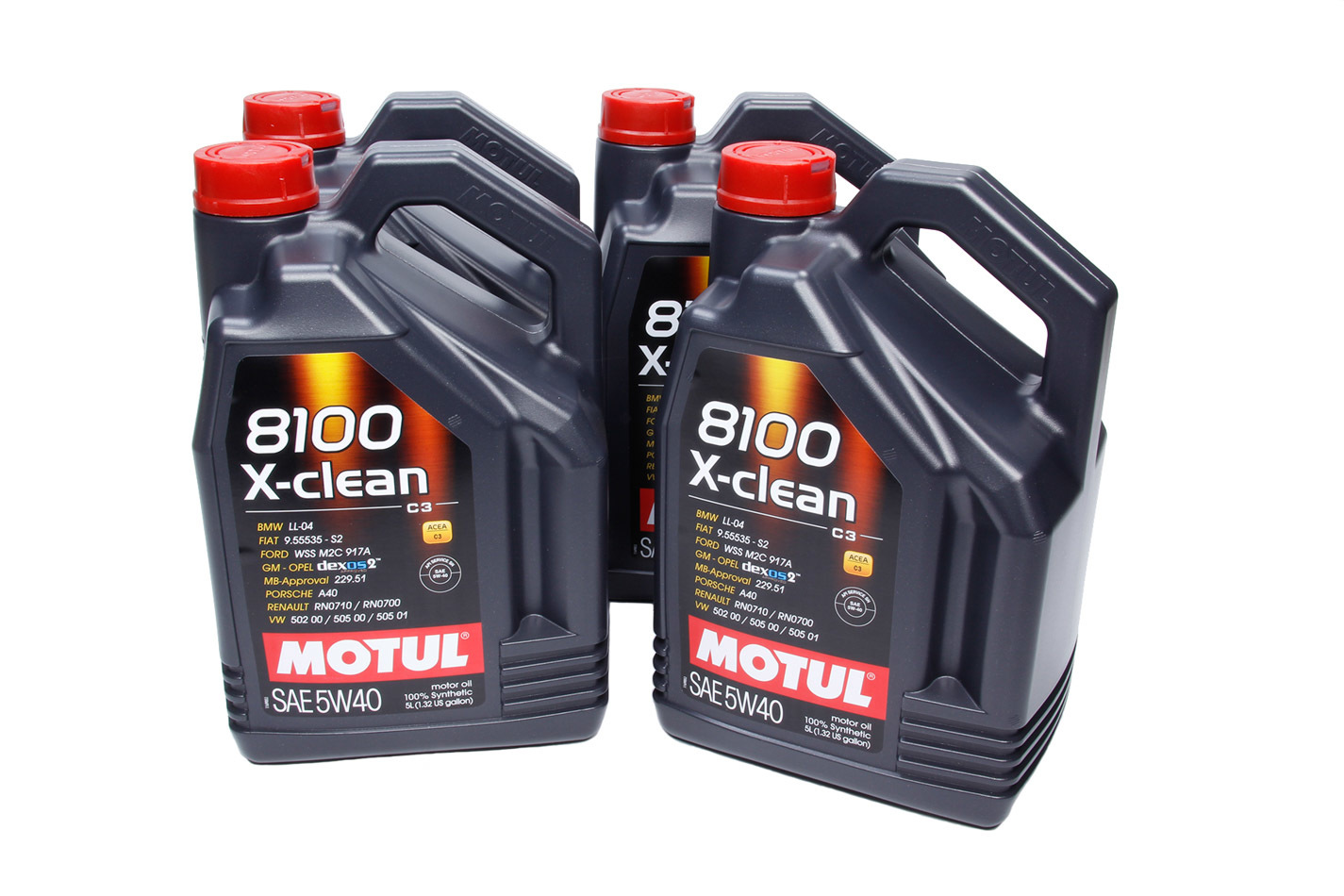 MOTUL USA 8100 X-Clean 5w40 Case 4x5 Liter Dexos2 102051