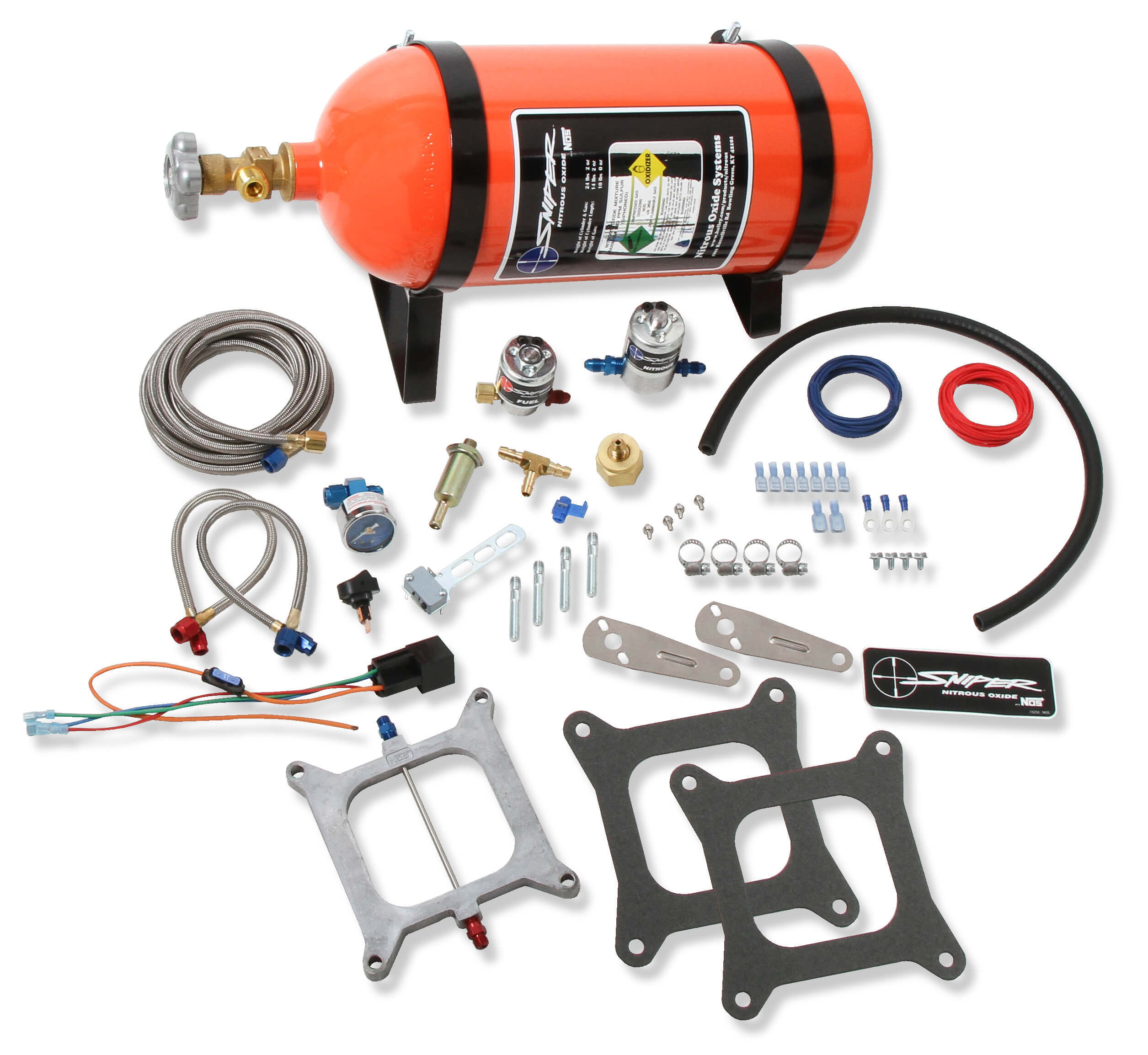 NITROUS OXIDE SYSTEMS Sniper 250HP Nitrous 4150 Plate Kit 07002NOS