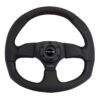 NRG INNOVATION Steering Wheel 350mm 3in Dish Black Leather RST-009R