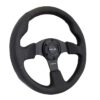 NRG INNOVATION Steering Wheel 320mm Flt Bottom Black Leather RST-012R