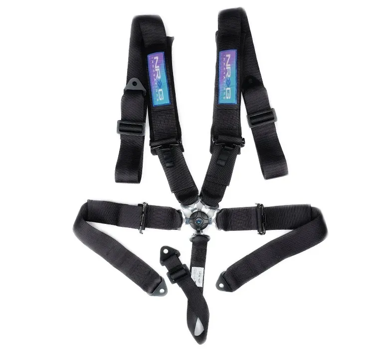 NRG INNOVATION Harness 5pt Camlock Black w/Pads SFI 16.1 SBH-B6PCBK