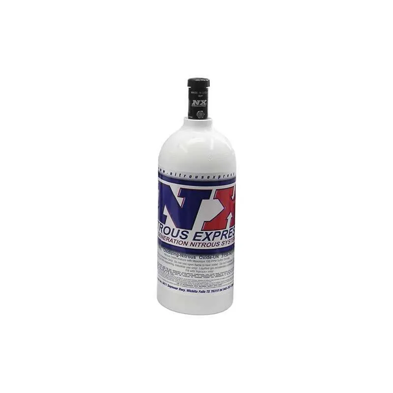 NITROUS EXPRESS 2.5 LB Bottle 4.38 Dia. w/Motorcycle Valve 11025